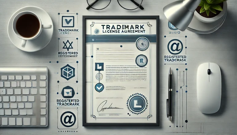 DALL·E-2024-11-25-11.42.48-A-professional-and-visually-appealing-rectangular-image-illustrating-the-concept-of-a-trademark-license-agreement
